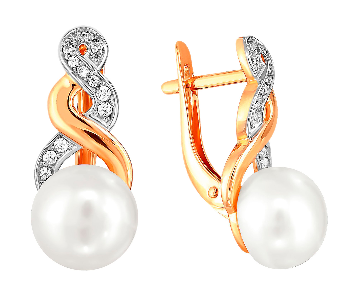 

Серьги из красного золота с жемчугом Примаэксклюзив 290-1-828R, 290-1-828R