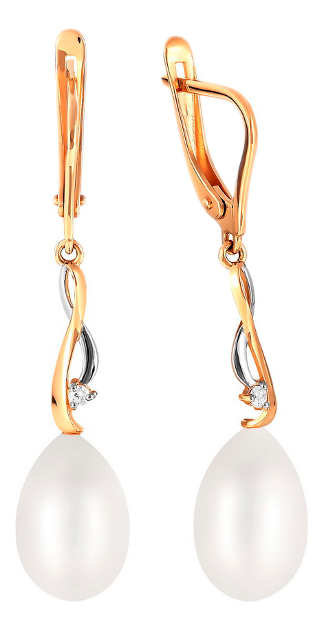 

Серьги из красного золота с жемчугом Примаэксклюзив 290-1-1049R, 290-1-1049R