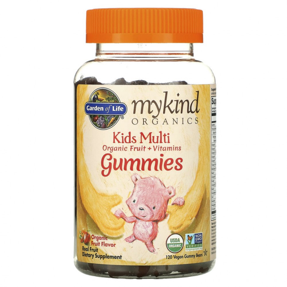 

Мультивитамины Garden of Life, MyKind Organics, детские, 120 шт
