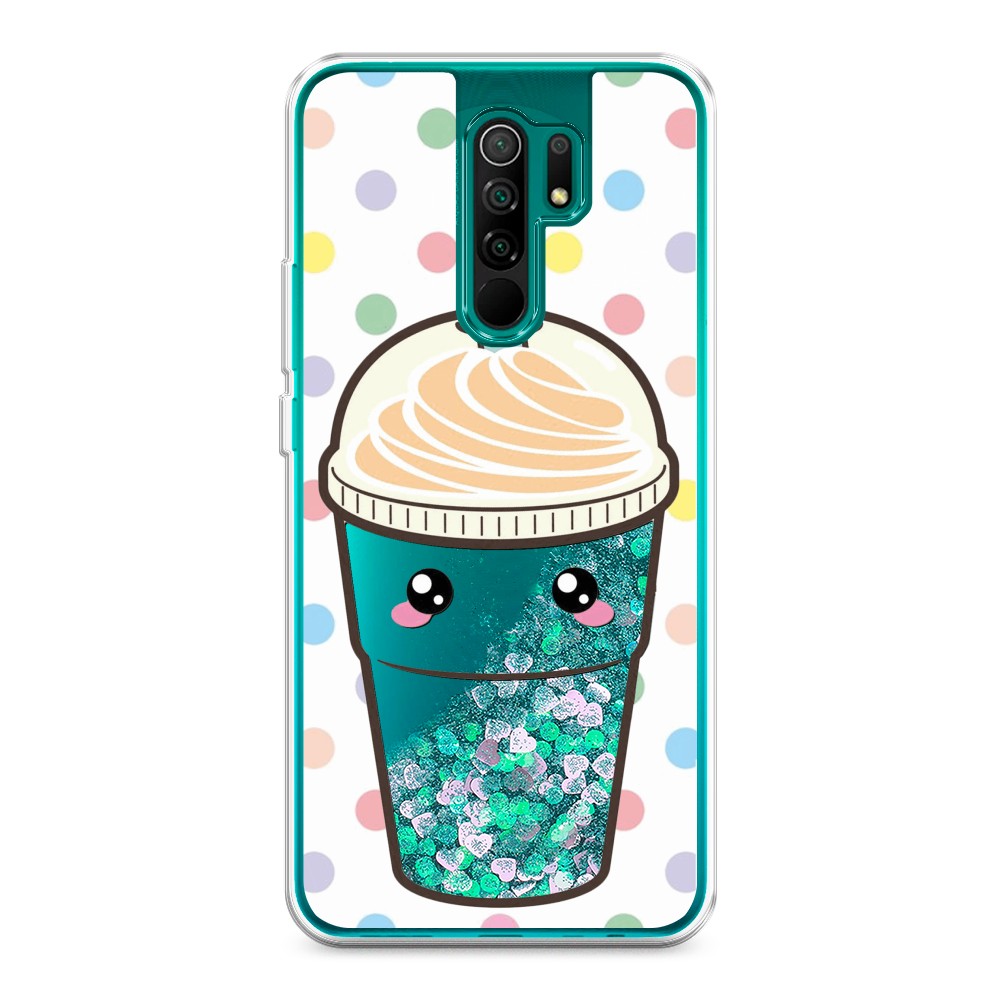 

Жидкий чехол с блестками "Милый стакан" на Xiaomi Redmi 9, 38395-1