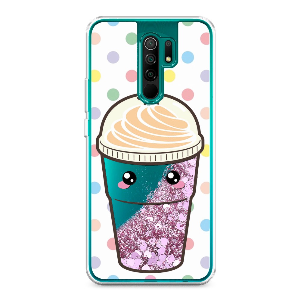 

Жидкий чехол с блестками "Милый стакан" на Xiaomi Redmi 9, 38394-1