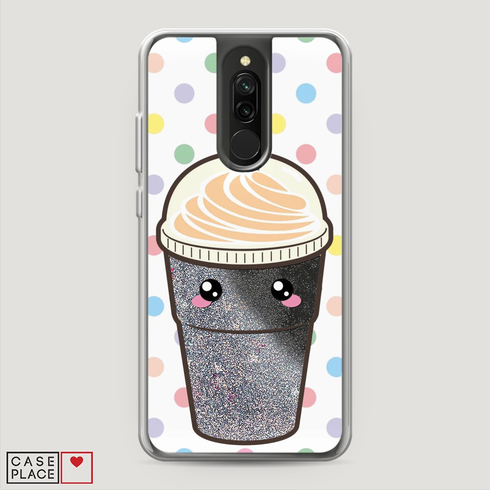 

Жидкий чехол с блестками "Милый стакан" на Xiaomi Redmi 8, 37191-1