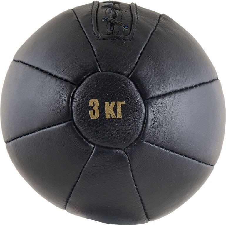 

Медбол FS№3000, 3 кг,нат. кожа, наполнитель резиновая крошка, диам. 20 см, черный