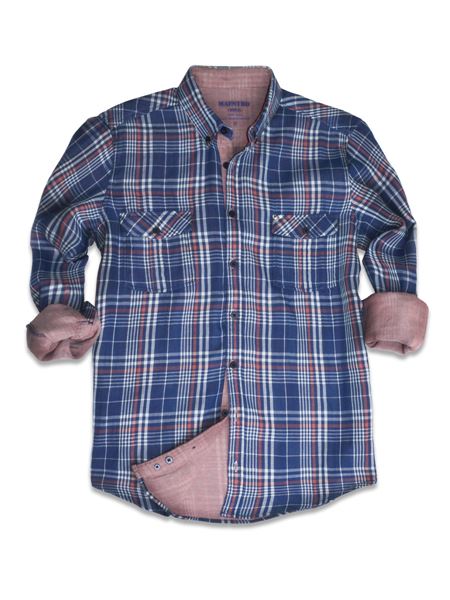 

Рубашка мужская Maestro Denver 3 синяя 2XL, Синий, Denver 3