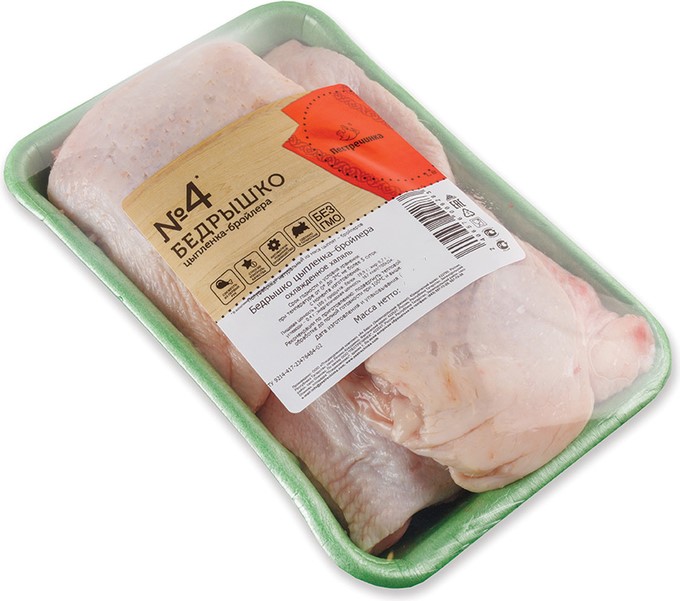 

Бедрышко цыпленка-бройлера Пестречинка №4, халяль, охлажденное, 1,2-1,3 кг