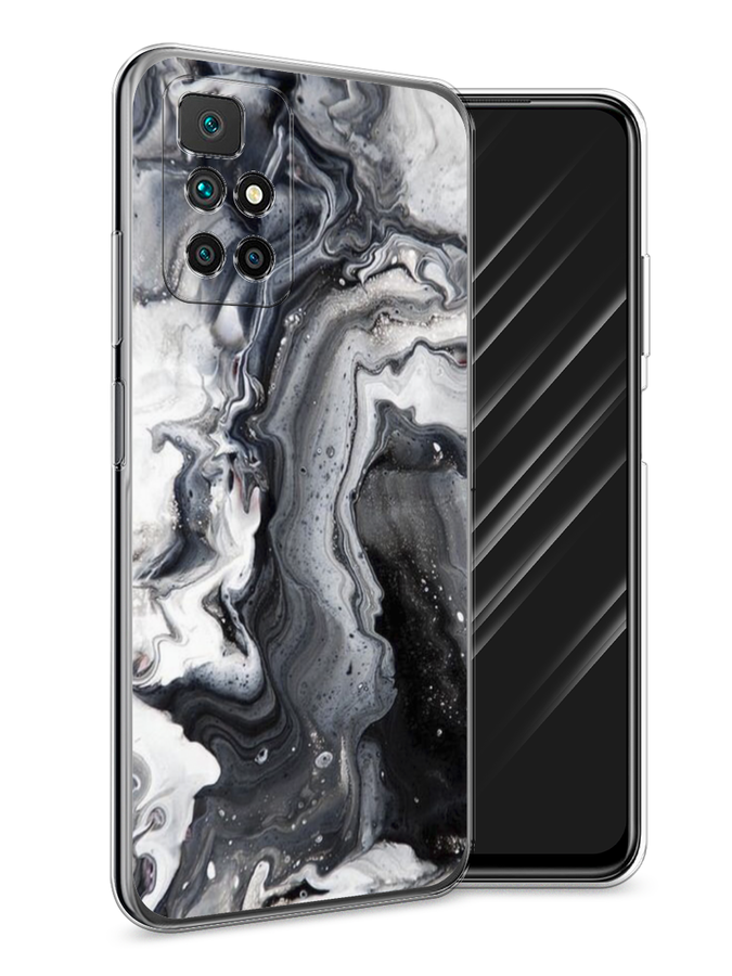

Чехол Awog на Xiaomi Redmi 10 "Бело-черные сложные полосы", Разноцветный, 311350-3