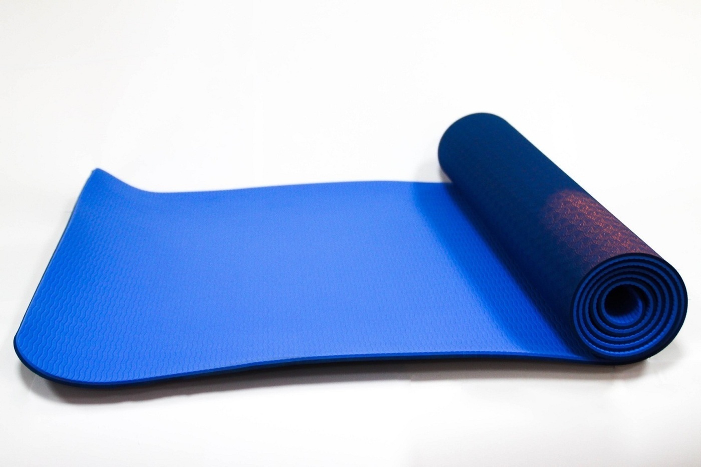 фото Hkem112-10-blue коврик для йоги, pvc, 173x61x1,0 см (синий) nobrand