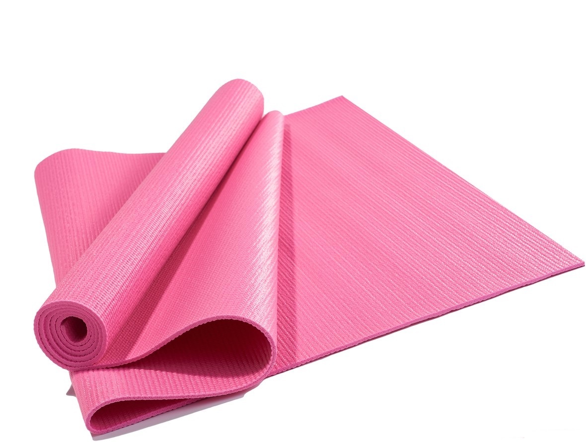 фото Hkem112-08-pink коврик для йоги, pvc, 173x61x0,8 см (розовый) nobrand