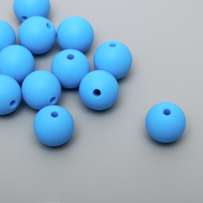 

Бусина силикон Круглая королевский синий d=1,2 см (12 шт.)