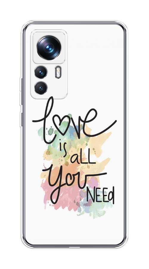 

Чехол на Xiaomi 12T Pro "Love is all you need", Белый;черный;зеленый, 315750-1