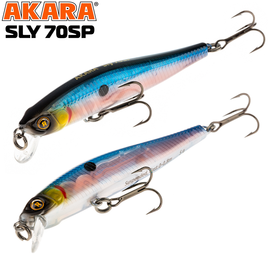 

Воблер Akara Sly 70SP 5 гр 3/17 oz 2,8 in A77, Разноцветный, Sly