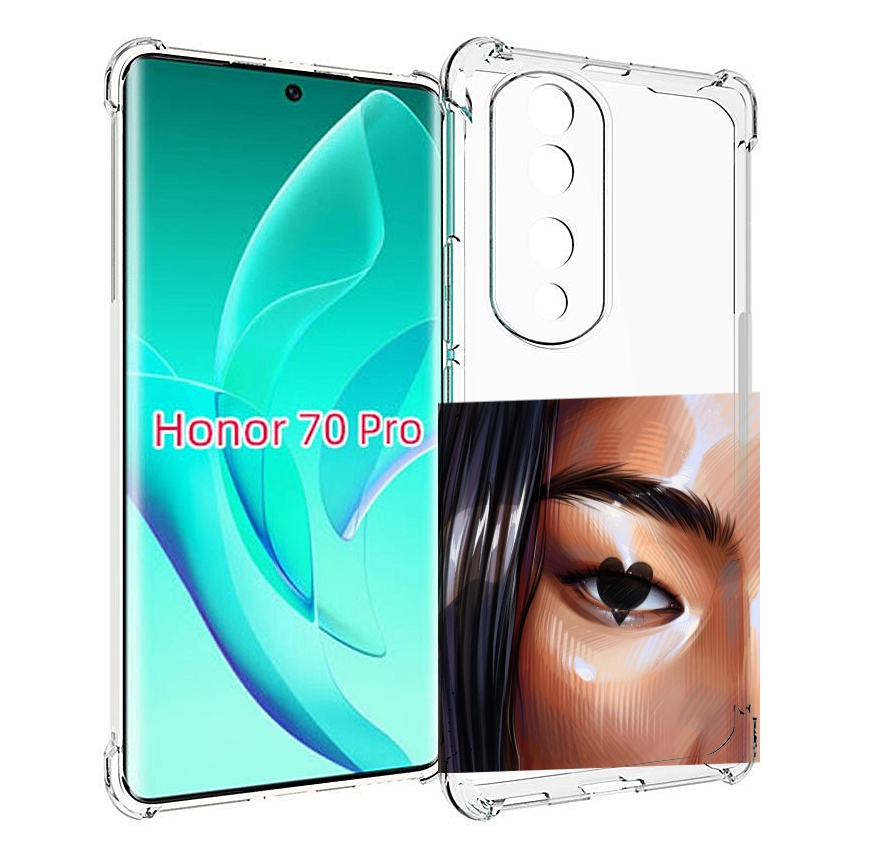 

Чехол MyPads зрачок-сердце женский для Honor 70 Pro / 70 Pro Plus, Прозрачный, Tocco