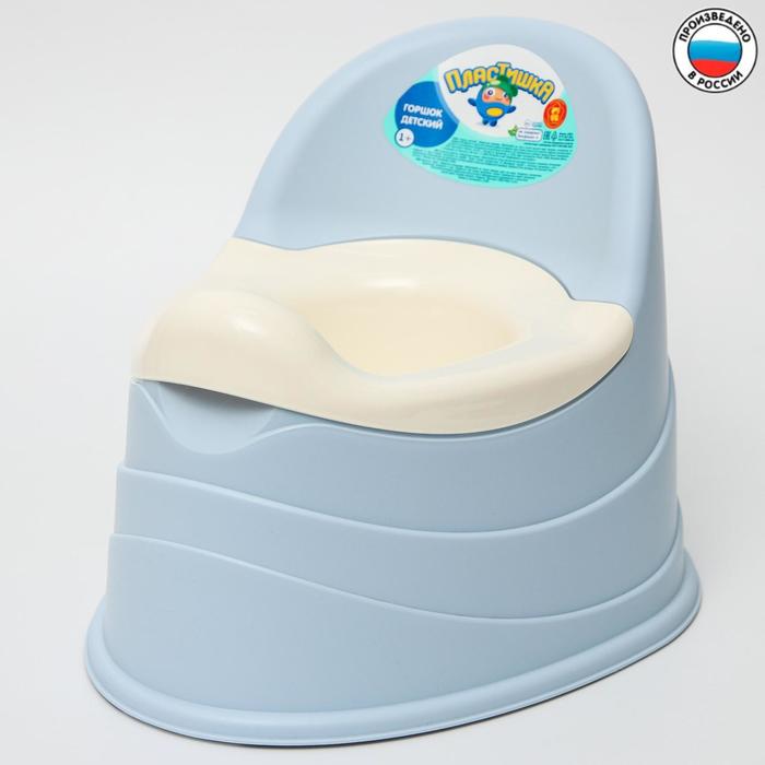 

Горшок двухцветный, цвет светло-голубой