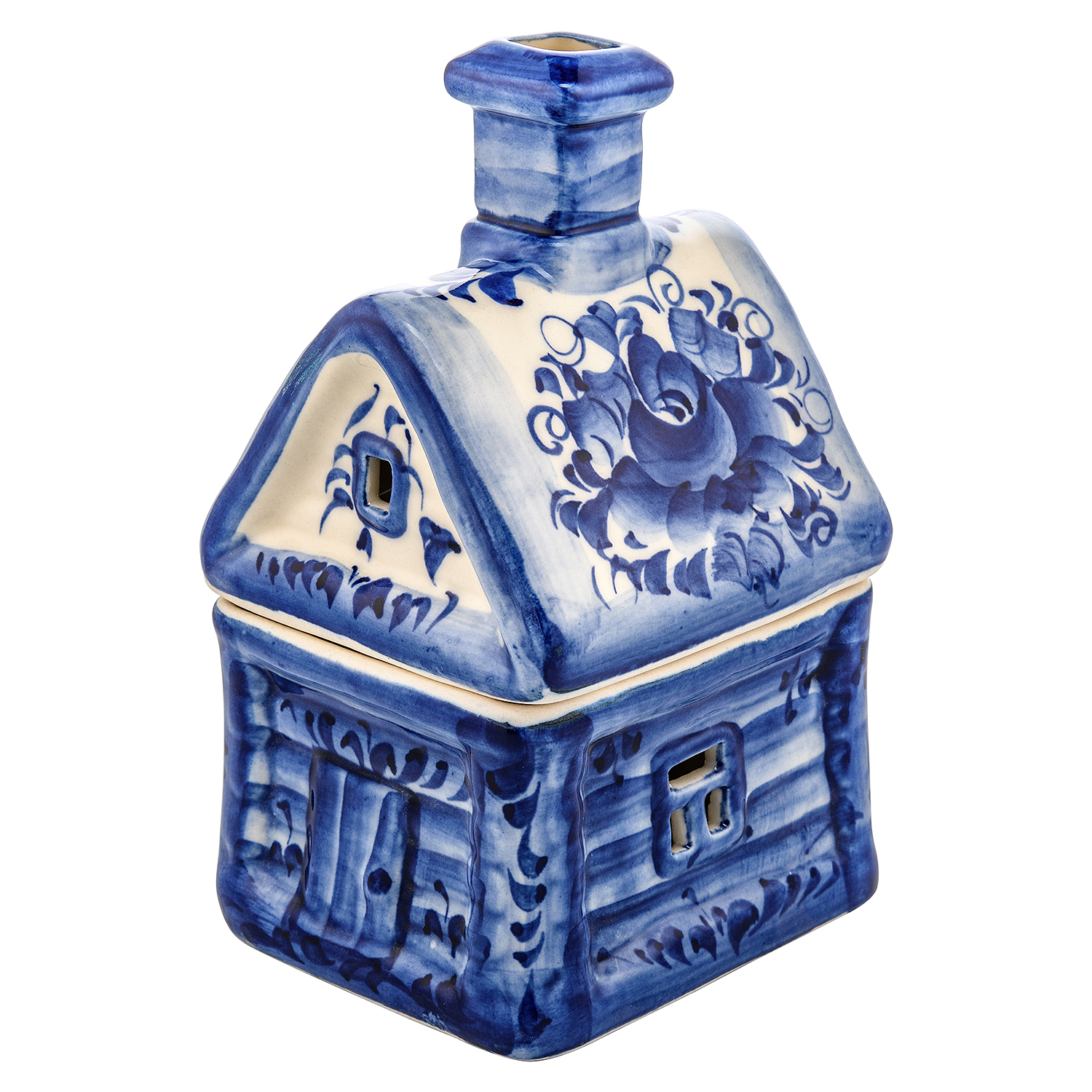 

Светильник-шкатулка «Домик». Гжель