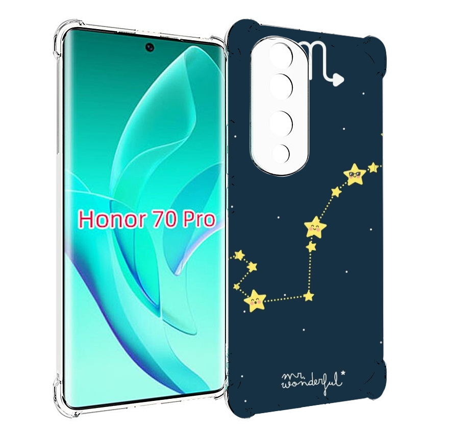 

Чехол MyPads знак зодиака скорпион 1 для Honor 70 Pro / 70 Pro Plus, Прозрачный, Tocco