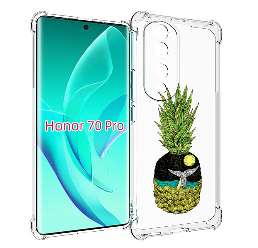 

Чехол MyPads ананас с китом для Honor 70 Pro / 70 Pro Plus, Прозрачный, Tocco