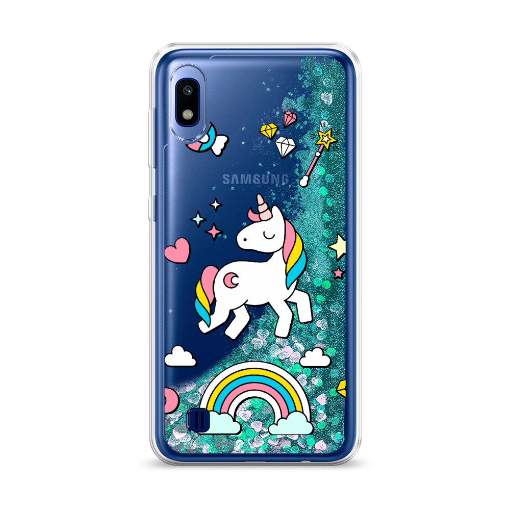 

Жидкий чехол с блестками "Принцесса единорог" на Samsung Galaxy A10