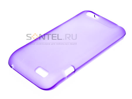 

Силиконовый чехол для HTC One V фиолетовый в тех.уп.