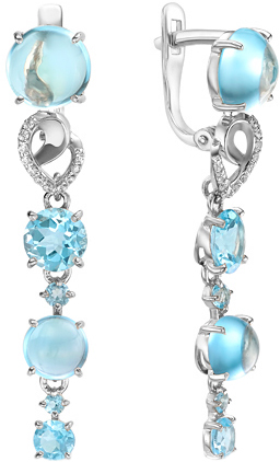 

Серьги из белого золота с топазом Мастер Бриллиант 02-1-755-1301-031, 02-1-755-1301-031