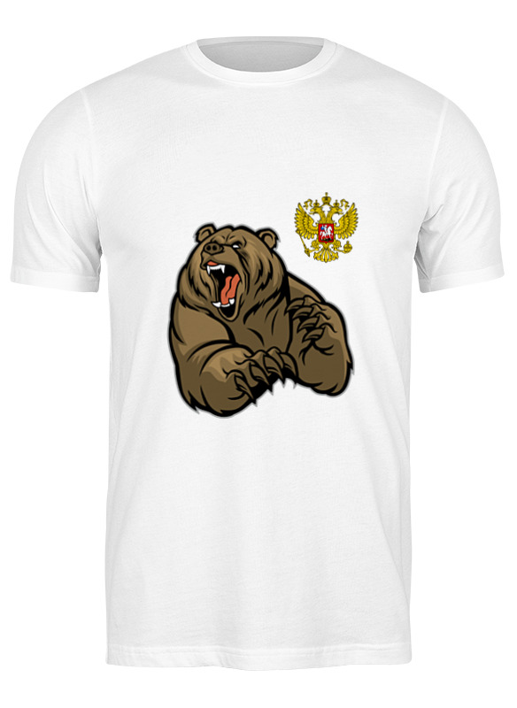 

Футболка мужская Printio Россия белая M, Белый, Россия