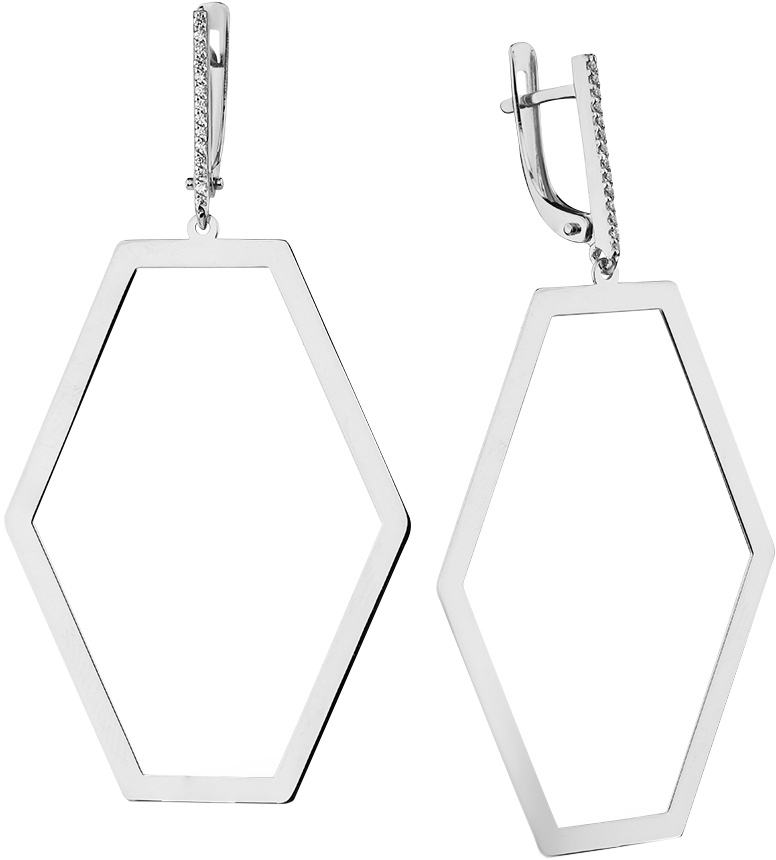 

Серьги из белого золота с фианитом Мастер Бриллиант 2000109, 2000109