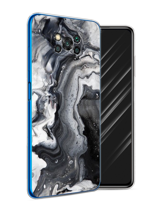 

Чехол Awog на Poco X3/X3 Pro "Бело-черные сложные полосы", Разноцветный, 310650-3