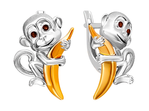 

Серьги из серебра с эмалью PLATINA jewelry 02-5119-00-000-0200-Ag, 02-5119-00-000-0200-Ag