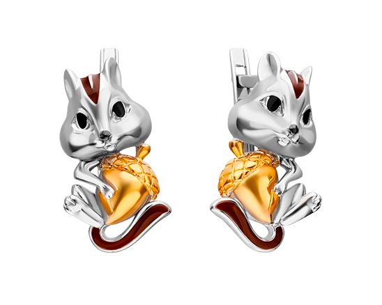 

Серьги из серебра с эмалью PLATINA jewelry 02-5105-00-000-0200-Ag, 02-5105-00-000-0200-Ag