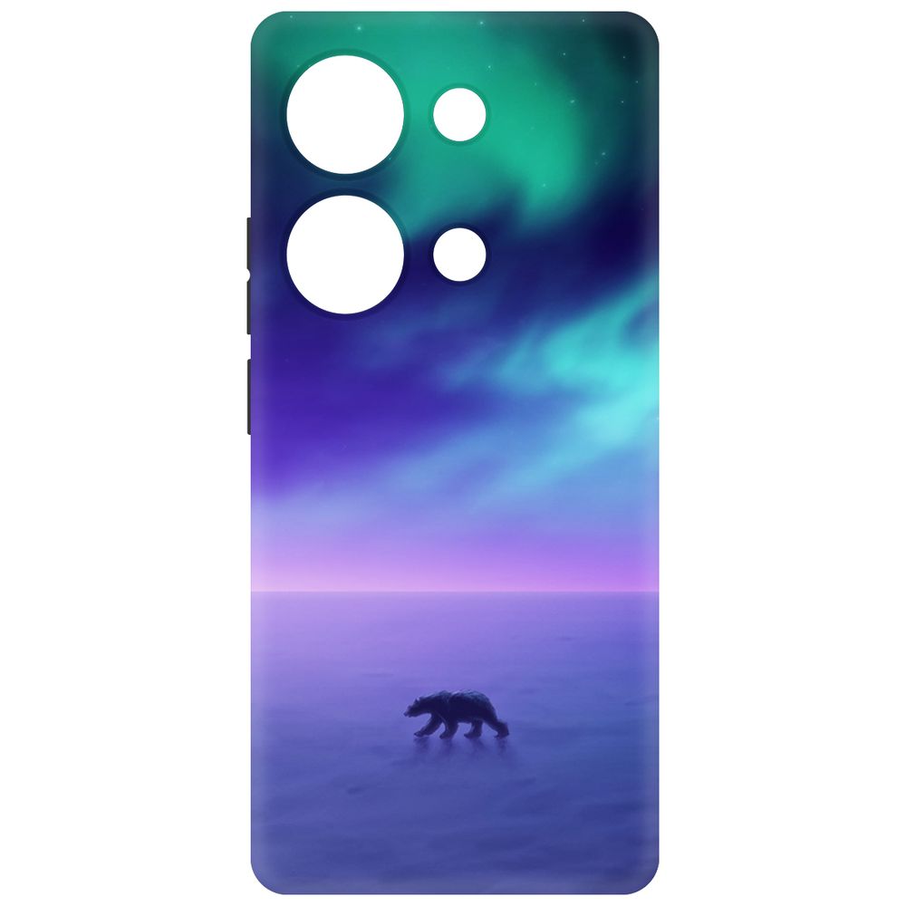 

Чехол-накладка Krutoff Soft Case Северное Сияние для Poco M6 Pro 4G черный