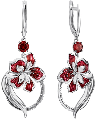 

Серьги из серебра с гранатом PLATINA jewelry 02-4789-00-204-0200-69-Ag, 02-4789-00-204-0200-69-Ag