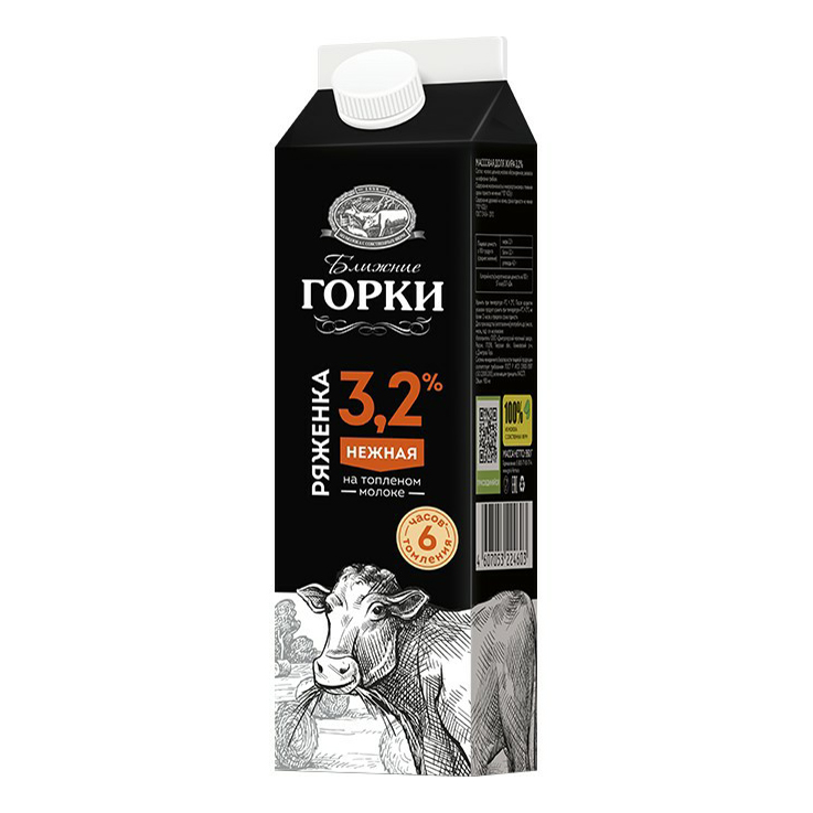 

Ряженка Ближние Горки 3,2% 900 мл