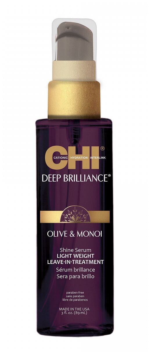 фото Сыворотка для волос chi deep brilliance olive & monoi shine serum 89 мл