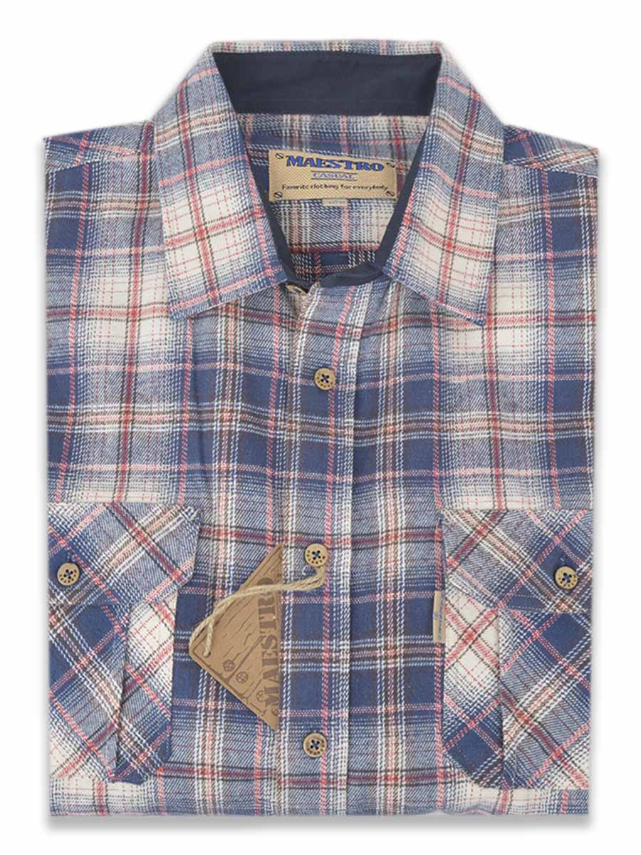 

Рубашка мужская Maestro Hudson 21 синяя 2XL, Синий, Hudson 21