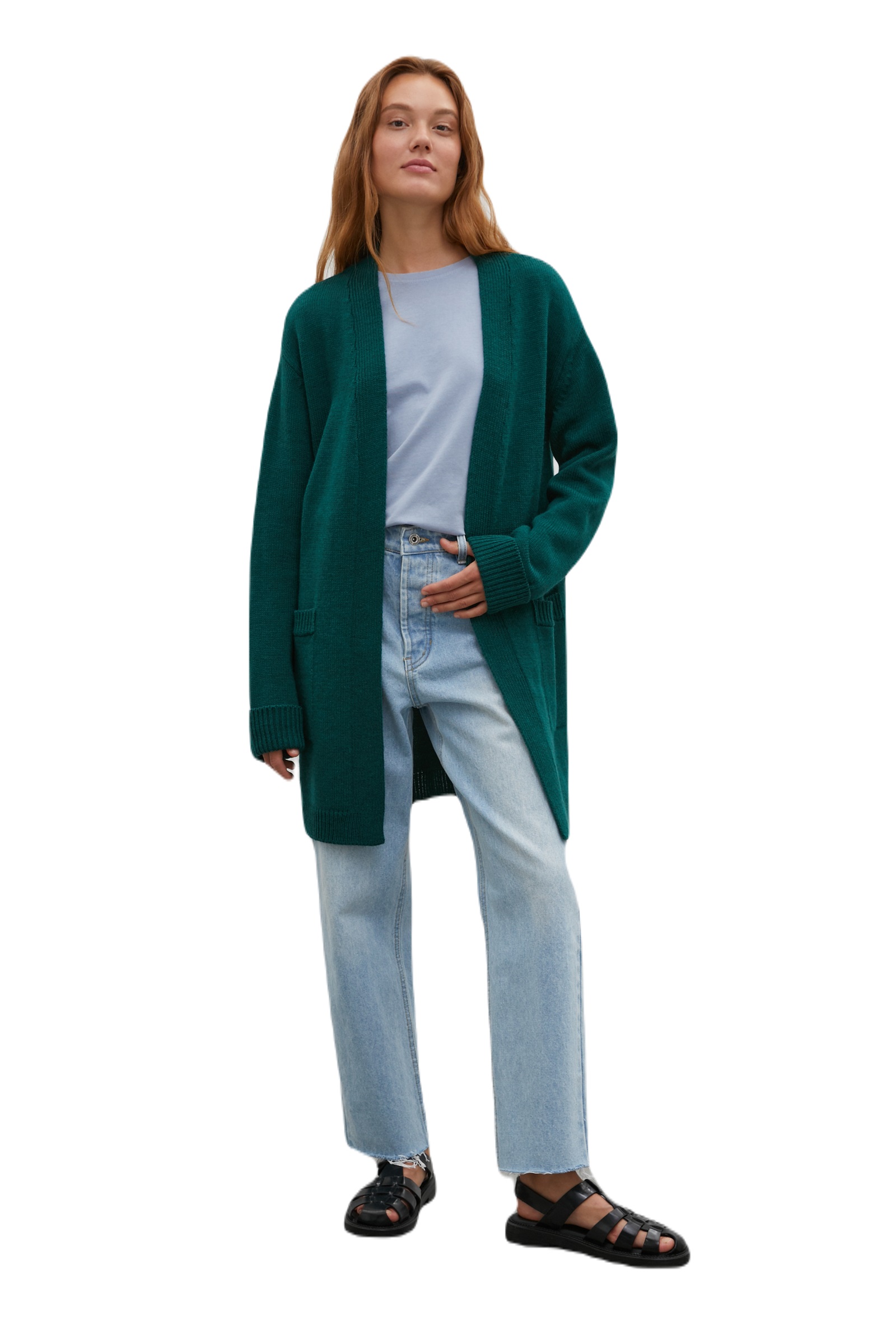 

Кардиган женский Finn Flare FAC11105 синий 2XL, FAC11105