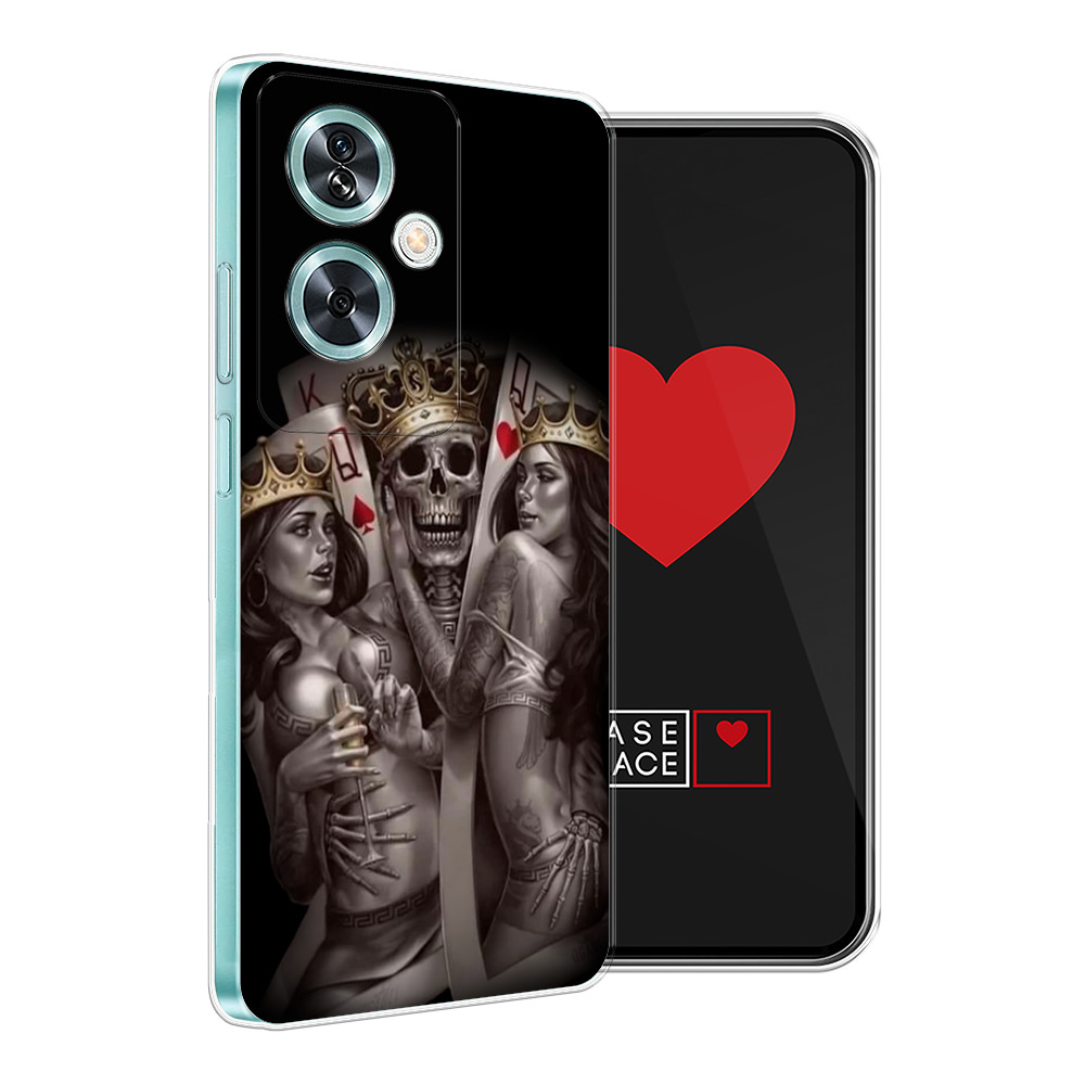 

Силиконовый чехол "Карты король и королевы" на OnePlus Nord N30 SE, Черный, 154950-1