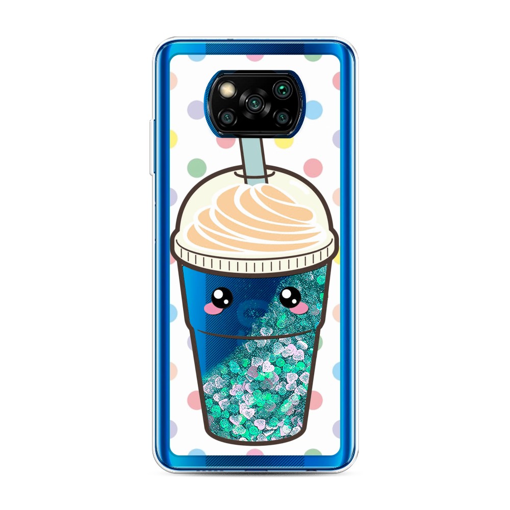 

Жидкий чехол с блестками "Милый стакан" на Xiaomi Poco X3 NFC, 39295-1