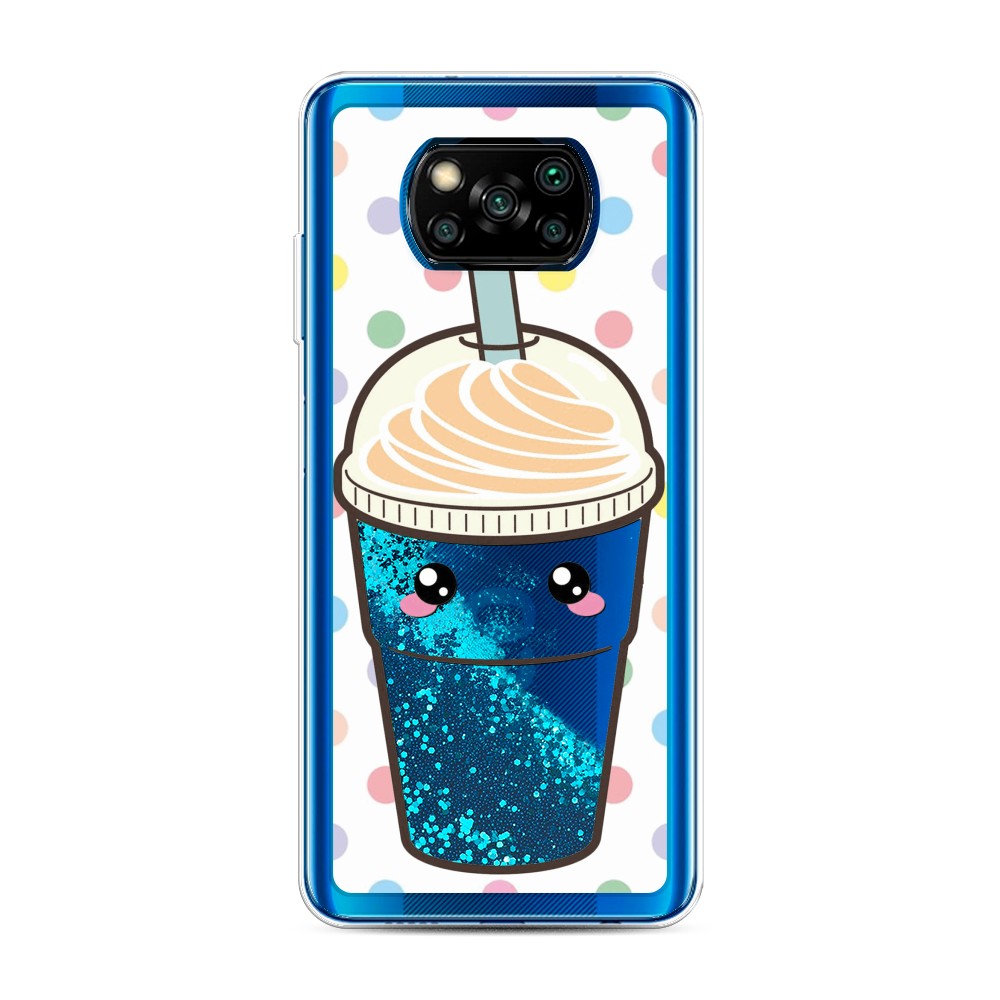 

Жидкий чехол с блестками "Милый стакан" на Xiaomi Poco X3 NFC, 39293-1