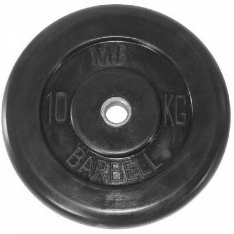 

Диск для штанги MB Barbell Стандарт 10 кг, 26 мм черный, Стандарт