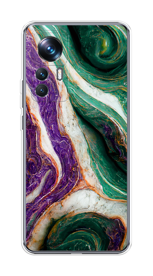

Чехол на Xiaomi 12T Pro "Фиолетово-зеленый мрамор", Зеленый;фиолетовый, 315750-1