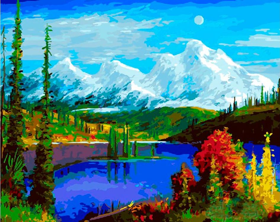 

Картина по номерам Paintboy Горный пейзаж, 40x50 см, Горный пейзаж