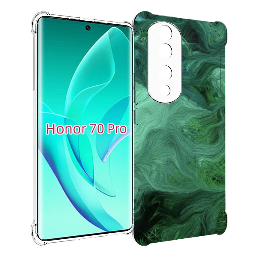 

Чехол MyPads зеленые нити для Honor 70 Pro / 70 Pro Plus, Прозрачный, Tocco