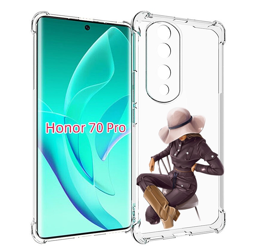 

Чехол MyPads загадочная-девушка-в-костюме женский для Honor 70 Pro / 70 Pro Plus, Прозрачный, Tocco