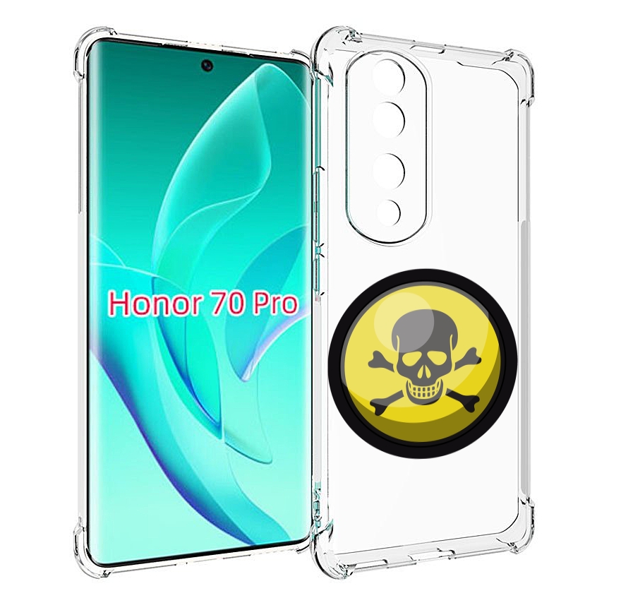 

Чехол MyPads желтый-череп для Honor 70 Pro / 70 Pro Plus, Прозрачный, Tocco