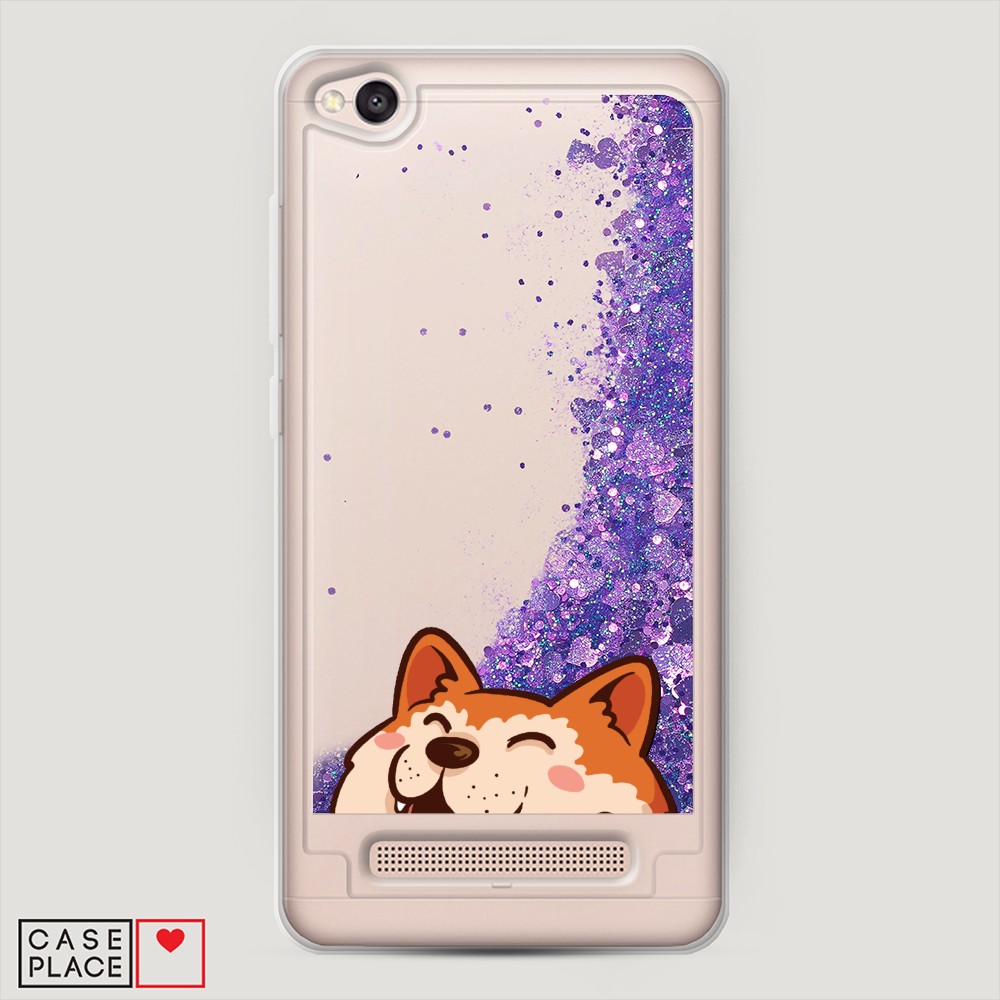 

Жидкий чехол с блестками "Акита-ину машет" на Xiaomi Redmi 4A