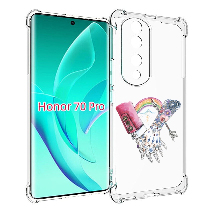 

Чехол MyPads абстракция руки в татуировках для Honor 70 Pro / 70 Pro Plus, Прозрачный, Tocco