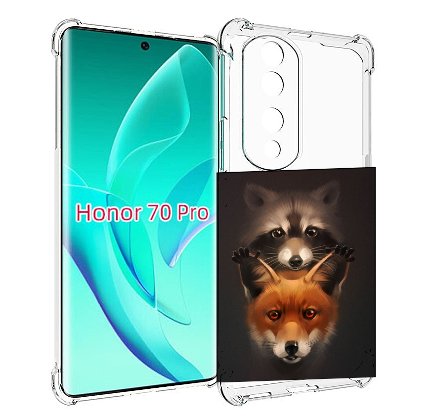 

Чехол MyPads енотик-лисенок для Honor 70 Pro / 70 Pro Plus, Прозрачный, Tocco
