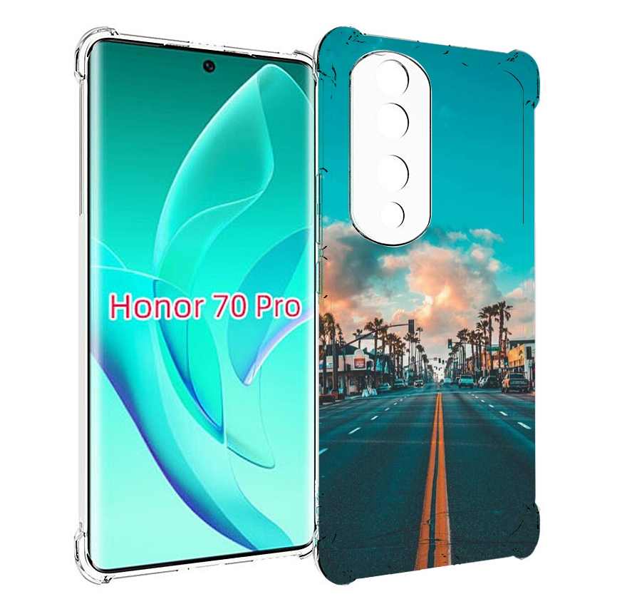

Чехол MyPads дорога-в-лос-анджелес для Honor 70 Pro / 70 Pro Plus, Прозрачный, Tocco