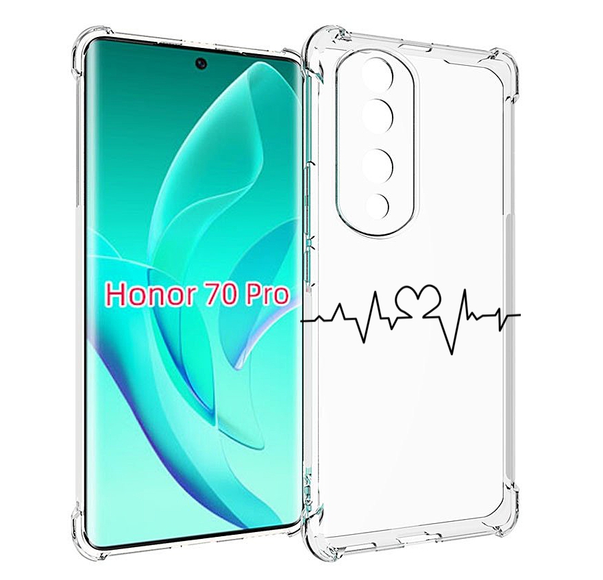 

Чехол MyPads диаграмма-любви для Honor 70 Pro / 70 Pro Plus, Прозрачный, Tocco