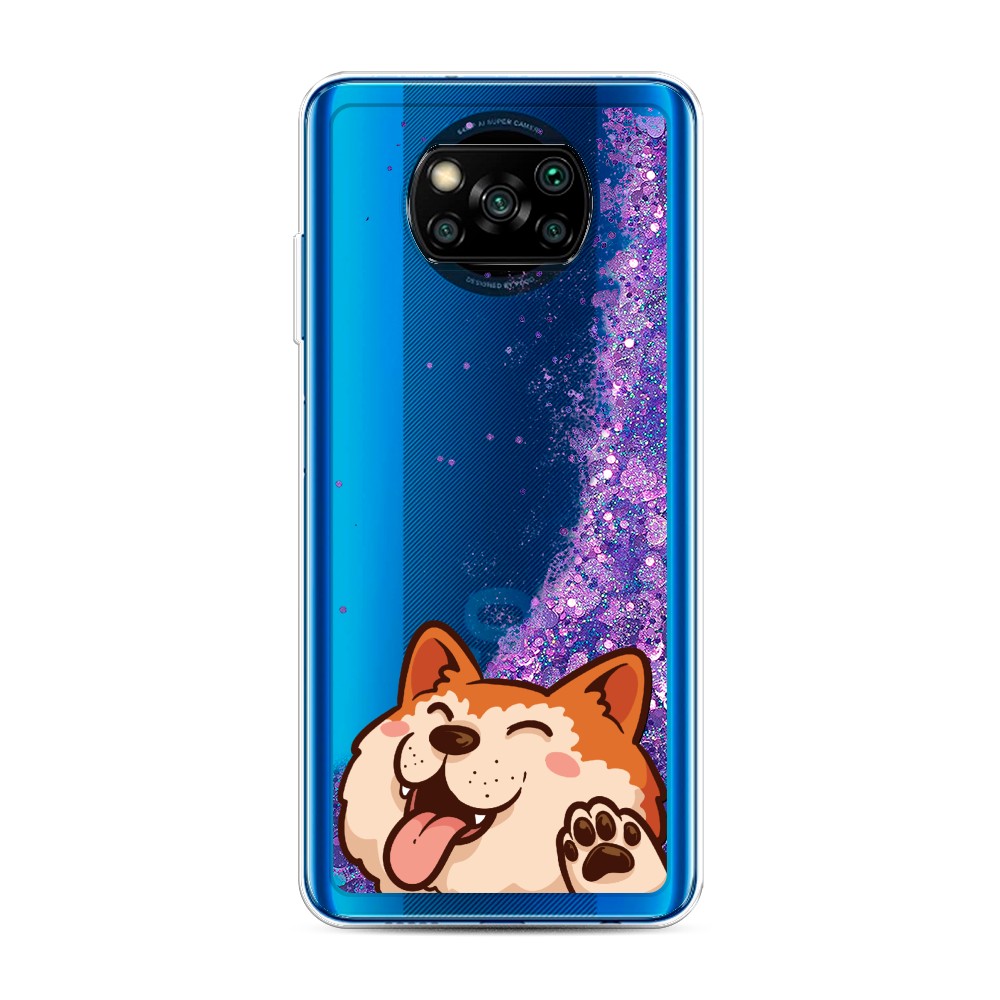 

Чехол Awog на Poco X3/X3 Pro "Акита-ину машет", Разноцветный, 39292-1