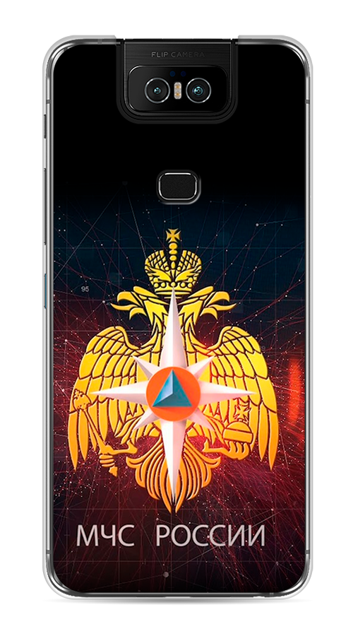 

Чехол Awog на Asus Zenfone 6 ZS630KL "МЧС России", Черный;желтый;красный, 43950-5